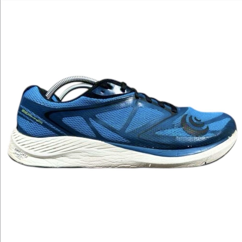 Topo Athletic Zephyr Mens Blue Black ZipFoam Road Running Shoes Sneakers 11.5